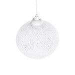 GLOBOSTAR® SOLEI 205-0009 Boho Κρεμαστό Φωτιστικό Οροφής με Ντουί 1 x E27 AC 220-240V IP20 - Λευκό - M20 x Π20 x Υ25cm - Image 7