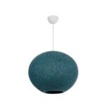 GLOBOSTAR® SOLEI 205-0010 Boho Κρεμαστό Φωτιστικό Οροφής με Ντουί 1 x E27 AC 220-240V IP20 - Τιρκουάζ - M40 x Π40 x Υ36cm - Image 4