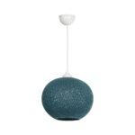 GLOBOSTAR® SOLEI 205-0011 Boho Κρεμαστό Φωτιστικό Οροφής με Ντουί 1 x E27 AC 220-240V IP20 - Τιρκουάζ - M30 x Π30 x Υ26cm - Image 4