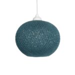 GLOBOSTAR® SOLEI 205-0011 Boho Κρεμαστό Φωτιστικό Οροφής με Ντουί 1 x E27 AC 220-240V IP20 - Τιρκουάζ - M30 x Π30 x Υ26cm - Image 5