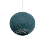 GLOBOSTAR® SOLEI 205-0011 Boho Κρεμαστό Φωτιστικό Οροφής με Ντουί 1 x E27 AC 220-240V IP20 - Τιρκουάζ - M30 x Π30 x Υ26cm - Image 6