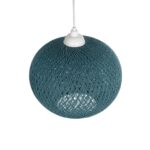 GLOBOSTAR® SOLEI 205-0011 Boho Κρεμαστό Φωτιστικό Οροφής με Ντουί 1 x E27 AC 220-240V IP20 - Τιρκουάζ - M30 x Π30 x Υ26cm - Image 7