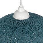 GLOBOSTAR® SOLEI 205-0011 Boho Κρεμαστό Φωτιστικό Οροφής με Ντουί 1 x E27 AC 220-240V IP20 - Τιρκουάζ - M30 x Π30 x Υ26cm - Image 8