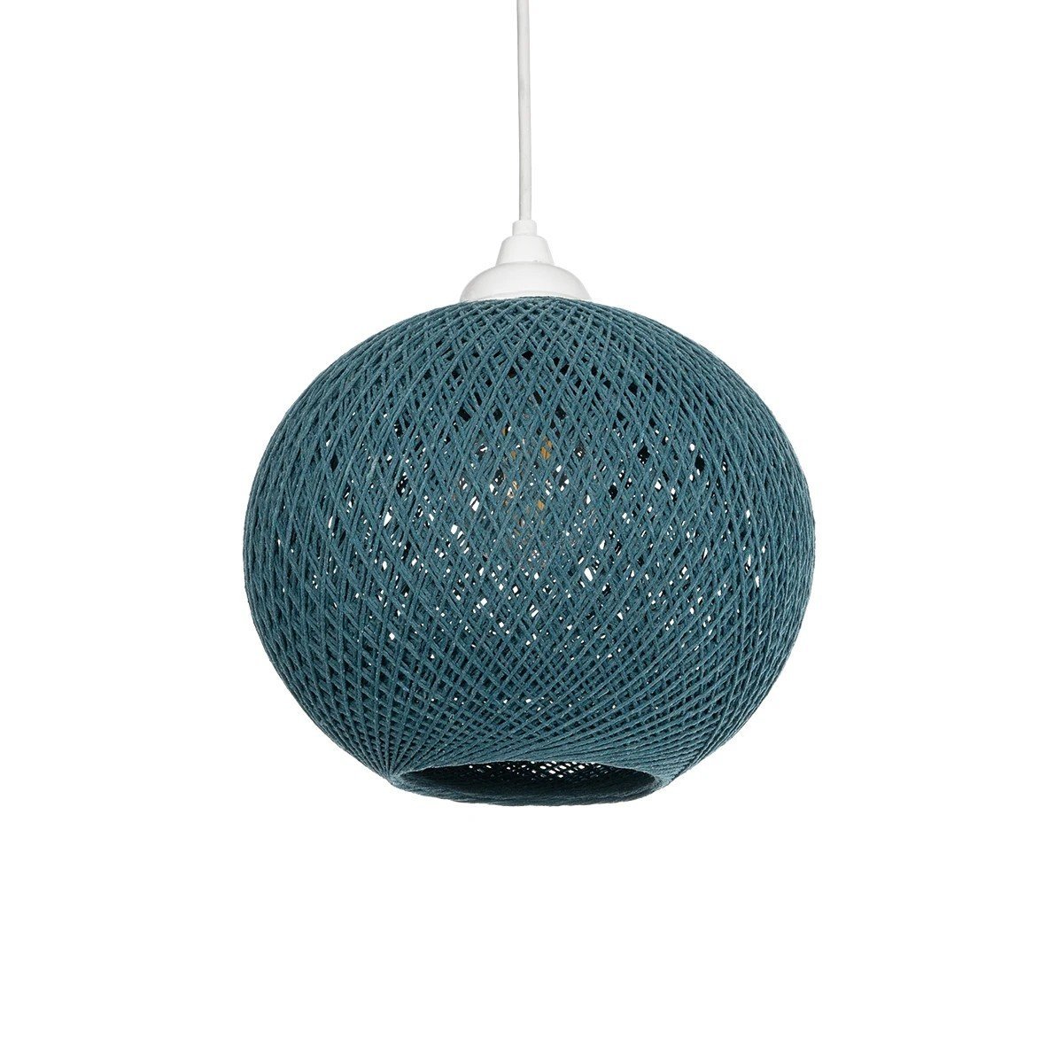 205_0012_0 GLOBOSTAR® SOLEI 205-0012 Boho Κρεμαστό Φωτιστικό Οροφής με Ντουί 1 x E27 AC 220-240V IP20 - Τιρκουάζ - M20 x Π20 x Υ25cm - Image 1