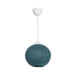 GLOBOSTAR® SOLEI 205-0012 Boho Κρεμαστό Φωτιστικό Οροφής με Ντουί 1 x E27 AC 220-240V IP20 - Τιρκουάζ - M20 x Π20 x Υ25cm - Image 4