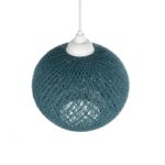 GLOBOSTAR® SOLEI 205-0012 Boho Κρεμαστό Φωτιστικό Οροφής με Ντουί 1 x E27 AC 220-240V IP20 - Τιρκουάζ - M20 x Π20 x Υ25cm - Image 7