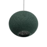 GLOBOSTAR® SOLEI 205-0013 Boho Κρεμαστό Φωτιστικό Οροφής με Ντουί 1 x E27 AC 220-240V IP20 - Πράσινο - M40 x Π40 x Υ36cm - Image 6