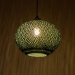 GLOBOSTAR® SOLEI 205-0014 Boho Κρεμαστό Φωτιστικό Οροφής με Ντουί 1 x E27 AC 220-240V IP20 - Πράσινο - M30 x Π30 x Υ26cm - Image 3