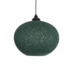 GLOBOSTAR® SOLEI 205-0014 Boho Κρεμαστό Φωτιστικό Οροφής με Ντουί 1 x E27 AC 220-240V IP20 - Πράσινο - M30 x Π30 x Υ26cm - Image 5