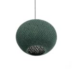 GLOBOSTAR® SOLEI 205-0014 Boho Κρεμαστό Φωτιστικό Οροφής με Ντουί 1 x E27 AC 220-240V IP20 - Πράσινο - M30 x Π30 x Υ26cm - Image 6