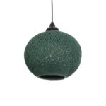 GLOBOSTAR® SOLEI 205-0015 Boho Κρεμαστό Φωτιστικό Οροφής με Ντουί 1 x E27 AC 220-240V IP20 - Πράσινο - M20 x Π20 x Υ25cm