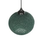 GLOBOSTAR® SOLEI 205-0015 Boho Κρεμαστό Φωτιστικό Οροφής με Ντουί 1 x E27 AC 220-240V IP20 - Πράσινο - M20 x Π20 x Υ25cm - Image 7