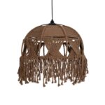 GLOBOSTAR® TONA 205-0016 Boho Κρεμαστό Φωτιστικό Οροφής με Ντουί 1 x E27 AC 220-240V IP20 - Καφέ- M40 x Π40 x Υ38cm - Image 5