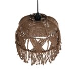 GLOBOSTAR® TONA 205-0016 Boho Κρεμαστό Φωτιστικό Οροφής με Ντουί 1 x E27 AC 220-240V IP20 - Καφέ- M40 x Π40 x Υ38cm - Image 7