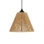 GLOBOSTAR® HUTT 205-0017 Boho Κρεμαστό Φωτιστικό Οροφής με Ντουί 1 x E27 AC 220-240V IP20 - Μπεζ - M25 x Π25 x Υ20cm - Image 5