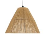 GLOBOSTAR® HUTT 205-0018 Boho Κρεμαστό Φωτιστικό Οροφής με Ντουί 1 x E27 AC 220-240V IP20 - Μπεζ - M50 x Π50 x Υ40cm - Image 5