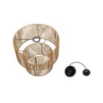 GLOBOSTAR® ROXXI 205-0019 Boho Κρεμαστό Φωτιστικό Οροφής με Ντουί 1 x E27 AC 220-240V IP20 - Μπεζ - M35 x Π35 x Υ37cm - Image 11