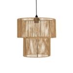 GLOBOSTAR® ROXXI 205-0019 Boho Κρεμαστό Φωτιστικό Οροφής με Ντουί 1 x E27 AC 220-240V IP20 - Μπεζ - M35 x Π35 x Υ37cm - Image 5