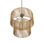 GLOBOSTAR® ROXXI 205-0019 Boho Κρεμαστό Φωτιστικό Οροφής με Ντουί 1 x E27 AC 220-240V IP20 - Μπεζ - M35 x Π35 x Υ37cm - Image 6