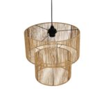 GLOBOSTAR® ROXXI 205-0019 Boho Κρεμαστό Φωτιστικό Οροφής με Ντουί 1 x E27 AC 220-240V IP20 - Μπεζ - M35 x Π35 x Υ37cm - Image 7