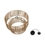 GLOBOSTAR® ROXXI 205-0020 Boho Κρεμαστό Φωτιστικό Οροφής με Ντουί 1 x E27 AC 220-240V IP20 - Μπεζ - M50 x Π50 x Υ36cm - Image 11