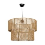 GLOBOSTAR® ROXXI 205-0020 Boho Κρεμαστό Φωτιστικό Οροφής με Ντουί 1 x E27 AC 220-240V IP20 - Μπεζ - M50 x Π50 x Υ36cm - Image 4