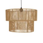 GLOBOSTAR® ROXXI 205-0020 Boho Κρεμαστό Φωτιστικό Οροφής με Ντουί 1 x E27 AC 220-240V IP20 - Μπεζ - M50 x Π50 x Υ36cm - Image 5