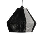 GLOBOSTAR® ANGULUS 205-0021 Boho Κρεμαστό Φωτιστικό Οροφής με Ντουί 1 x E27 AC 220-240V IP20 - Μαύρο & Γκρι - M40 x Π40 x Υ35cm - Image 5