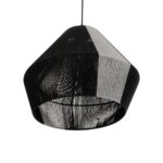 GLOBOSTAR® ANGULUS 205-0021 Boho Κρεμαστό Φωτιστικό Οροφής με Ντουί 1 x E27 AC 220-240V IP20 - Μαύρο & Γκρι - M40 x Π40 x Υ35cm - Image 6