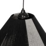 GLOBOSTAR® ANGULUS 205-0021 Boho Κρεμαστό Φωτιστικό Οροφής με Ντουί 1 x E27 AC 220-240V IP20 - Μαύρο & Γκρι - M40 x Π40 x Υ35cm - Image 8