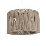 GLOBOSTAR® ZYLINDER 205-0022 Boho Κρεμαστό Φωτιστικό Οροφής με Ντουί 1 x E27 AC 220-240V IP20 - Μπεζ - M50 x Π50 x Υ32cm