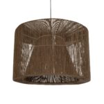 GLOBOSTAR® ZYLINDER 205-0023 Boho Κρεμαστό Φωτιστικό Οροφής με Ντουί 1 x E27 AC 220-240V IP20 - Καφέ - M80 x Π80 x Υ51cm