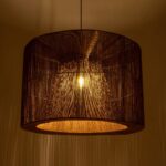 GLOBOSTAR® ZYLINDER 205-0023 Boho Κρεμαστό Φωτιστικό Οροφής με Ντουί 1 x E27 AC 220-240V IP20 - Καφέ - M80 x Π80 x Υ51cm - Image 3