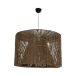 GLOBOSTAR® ZYLINDER 205-0023 Boho Κρεμαστό Φωτιστικό Οροφής με Ντουί 1 x E27 AC 220-240V IP20 - Καφέ - M80 x Π80 x Υ51cm - Image 4