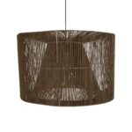 GLOBOSTAR® ZYLINDER 205-0023 Boho Κρεμαστό Φωτιστικό Οροφής με Ντουί 1 x E27 AC 220-240V IP20 - Καφέ - M80 x Π80 x Υ51cm - Image 5