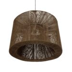 GLOBOSTAR® ZYLINDER 205-0023 Boho Κρεμαστό Φωτιστικό Οροφής με Ντουί 1 x E27 AC 220-240V IP20 - Καφέ - M80 x Π80 x Υ51cm - Image 6