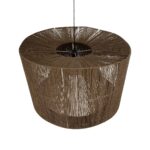 GLOBOSTAR® ZYLINDER 205-0023 Boho Κρεμαστό Φωτιστικό Οροφής με Ντουί 1 x E27 AC 220-240V IP20 - Καφέ - M80 x Π80 x Υ51cm - Image 7