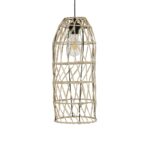 GLOBOSTAR® NETI 205-0024 Boho Κρεμαστό Φωτιστικό Οροφής με Ντουί 1 x E27 AC 220-240V IP20 - Μπεζ - M20 x Π20 x Υ49cm - Image 5