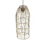 GLOBOSTAR® NETI 205-0024 Boho Κρεμαστό Φωτιστικό Οροφής με Ντουί 1 x E27 AC 220-240V IP20 - Μπεζ - M20 x Π20 x Υ49cm - Image 7