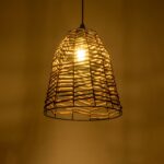 GLOBOSTAR® NETZ 205-0026 Boho Κρεμαστό Φωτιστικό Οροφής με Ντουί 1 x E27 AC 220-240V IP20 - Μπεζ - M30 x Π30 x Υ38cm - Image 3