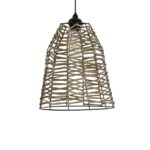 GLOBOSTAR® NETZ 205-0026 Boho Κρεμαστό Φωτιστικό Οροφής με Ντουί 1 x E27 AC 220-240V IP20 - Μπεζ - M30 x Π30 x Υ38cm - Image 5