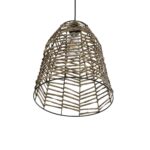 GLOBOSTAR® NETZ 205-0026 Boho Κρεμαστό Φωτιστικό Οροφής με Ντουί 1 x E27 AC 220-240V IP20 - Μπεζ - M30 x Π30 x Υ38cm - Image 6