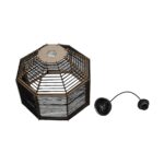 GLOBOSTAR® VORK 205-0027 Boho Κρεμαστό Φωτιστικό Οροφής με Ντουί 1 x E27 AC 220-240V IP20 - Μαύρο - M40 x Π40 x Υ36cm - Image 11