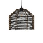 GLOBOSTAR® VORK 205-0027 Boho Κρεμαστό Φωτιστικό Οροφής με Ντουί 1 x E27 AC 220-240V IP20 - Μαύρο - M40 x Π40 x Υ36cm - Image 5