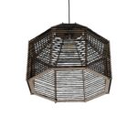 GLOBOSTAR® VORK 205-0027 Boho Κρεμαστό Φωτιστικό Οροφής με Ντουί 1 x E27 AC 220-240V IP20 - Μαύρο - M40 x Π40 x Υ36cm - Image 6