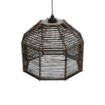 GLOBOSTAR® VORK 205-0027 Boho Κρεμαστό Φωτιστικό Οροφής με Ντουί 1 x E27 AC 220-240V IP20 - Μαύρο - M40 x Π40 x Υ36cm - Image 7