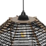 GLOBOSTAR® VORK 205-0027 Boho Κρεμαστό Φωτιστικό Οροφής με Ντουί 1 x E27 AC 220-240V IP20 - Μαύρο - M40 x Π40 x Υ36cm - Image 8