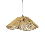 GLOBOSTAR® CHAPEAU 205-0028 Boho Κρεμαστό Φωτιστικό Οροφής με Ντουί 1 x E27 AC 220-240V IP20 - Μπεζ - M41 x Π41 x Υ17cm