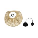 GLOBOSTAR® CHAPEAU 205-0028 Boho Κρεμαστό Φωτιστικό Οροφής με Ντουί 1 x E27 AC 220-240V IP20 - Μπεζ - M41 x Π41 x Υ17cm - Image 11