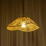 GLOBOSTAR® CHAPEAU 205-0028 Boho Κρεμαστό Φωτιστικό Οροφής με Ντουί 1 x E27 AC 220-240V IP20 - Μπεζ - M41 x Π41 x Υ17cm - Image 3